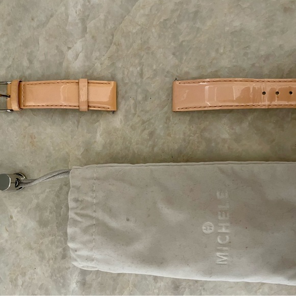 Michele Accessories - Michele Nude Patent Leather Watch Strap
